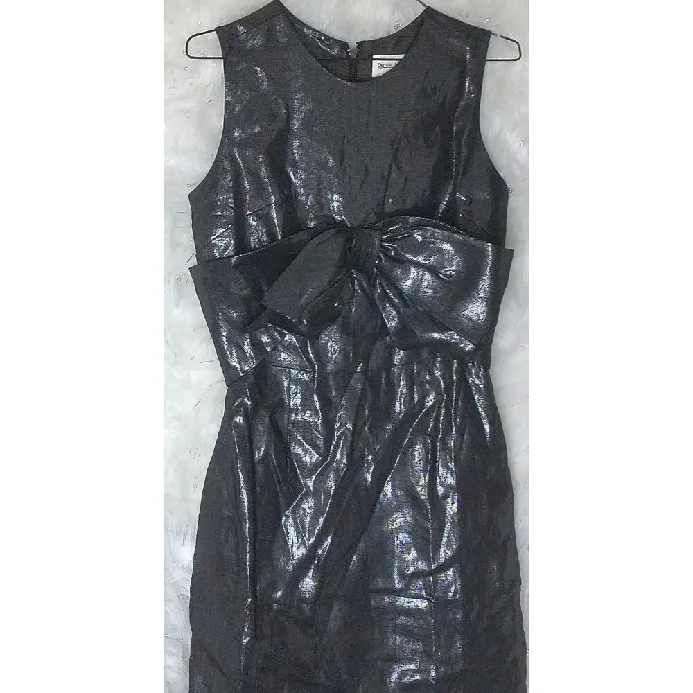 Rachel Antonoff Metallic Bow Front Sheath Dress Size 4 NWOT - Picture 6 of 7